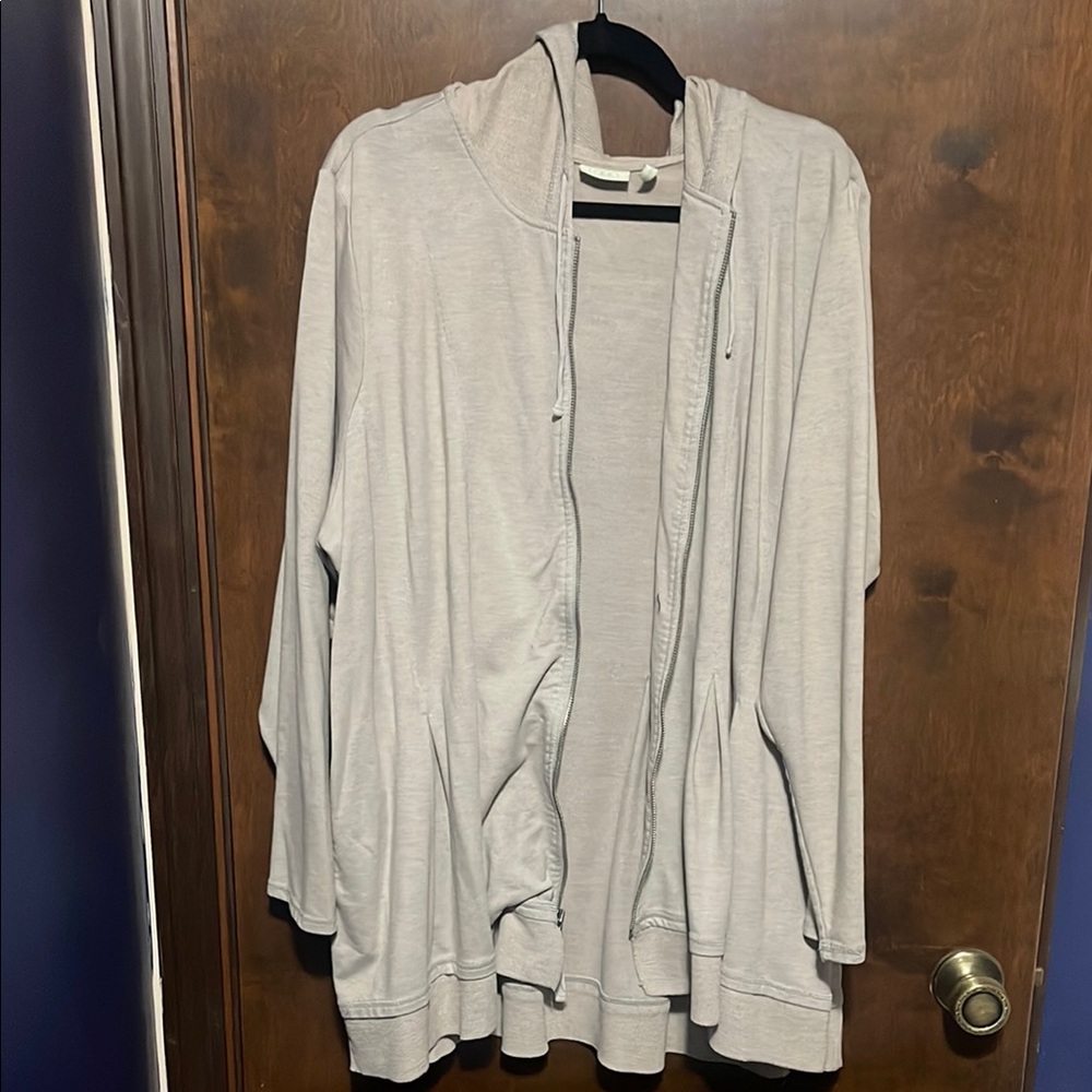 Cozy Gray Hooded Cardigan